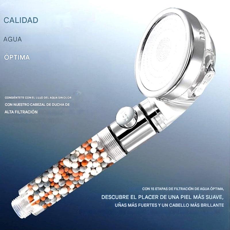 Cabezal de ducha con filtro de alta presión: rociado eficiente con filtro integrado