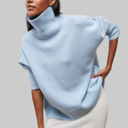 Suéter de cuello alto para mujer