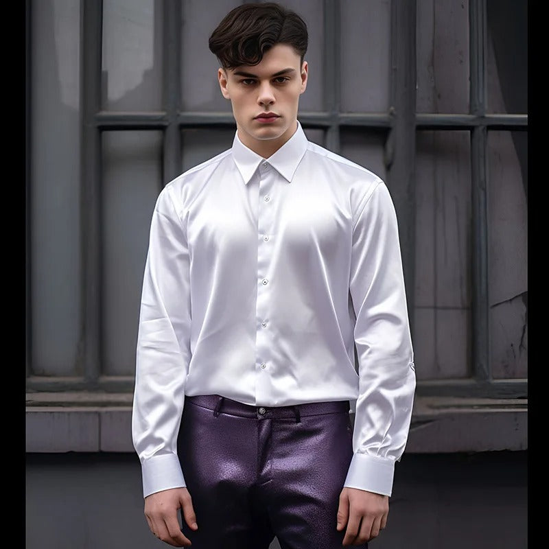 Camisa brillante de hombre de negocios