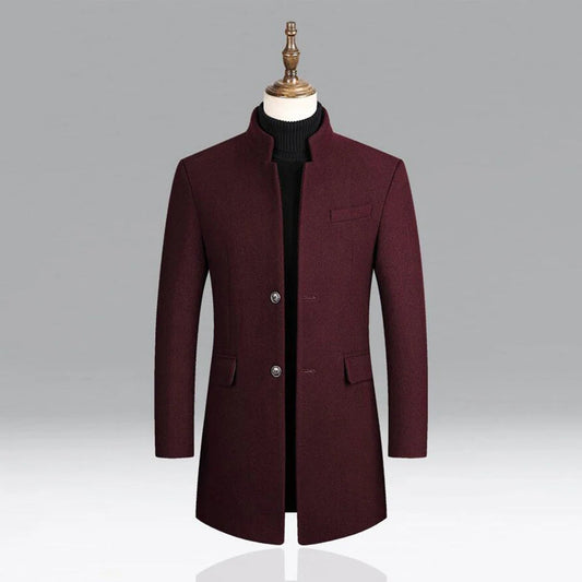Abrigo clásico de lana elegante para hombre