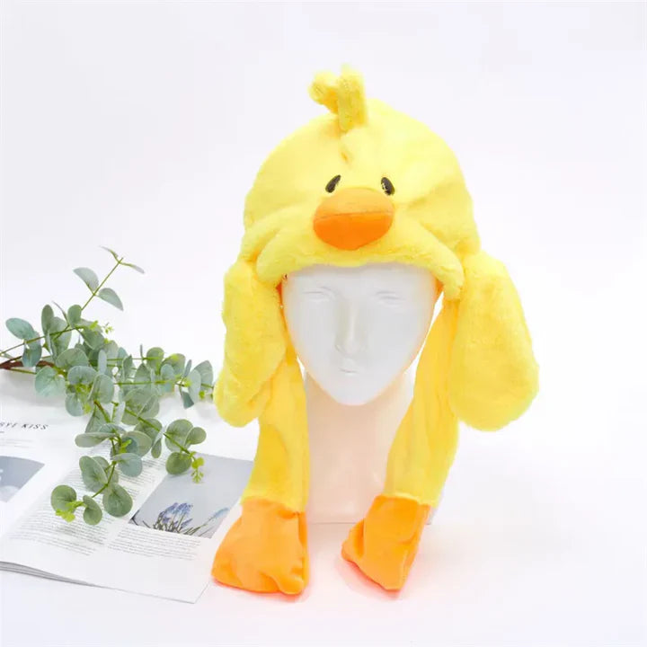 Simpático gorro con orejas móviles para divertirse y abrigarse