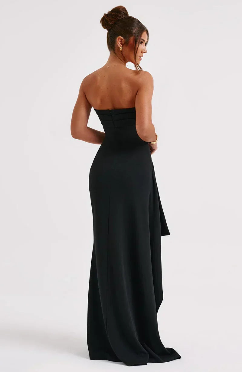 Vestido largo con hombros descubiertos para mujer