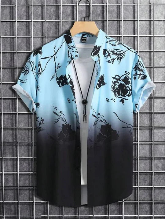 Camisa hawaiana con estampado de flores en 3D