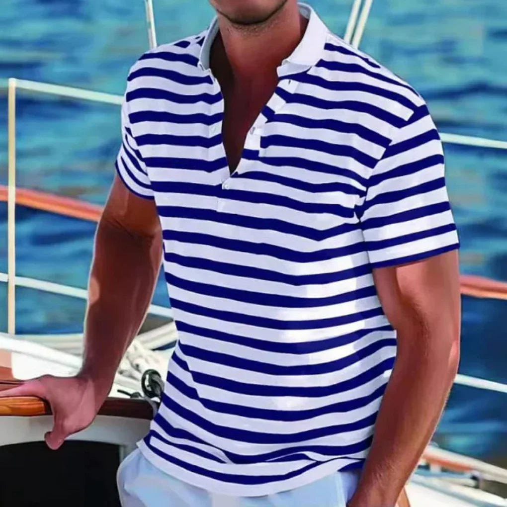Camisa Polo Rayas Retro para Hombre