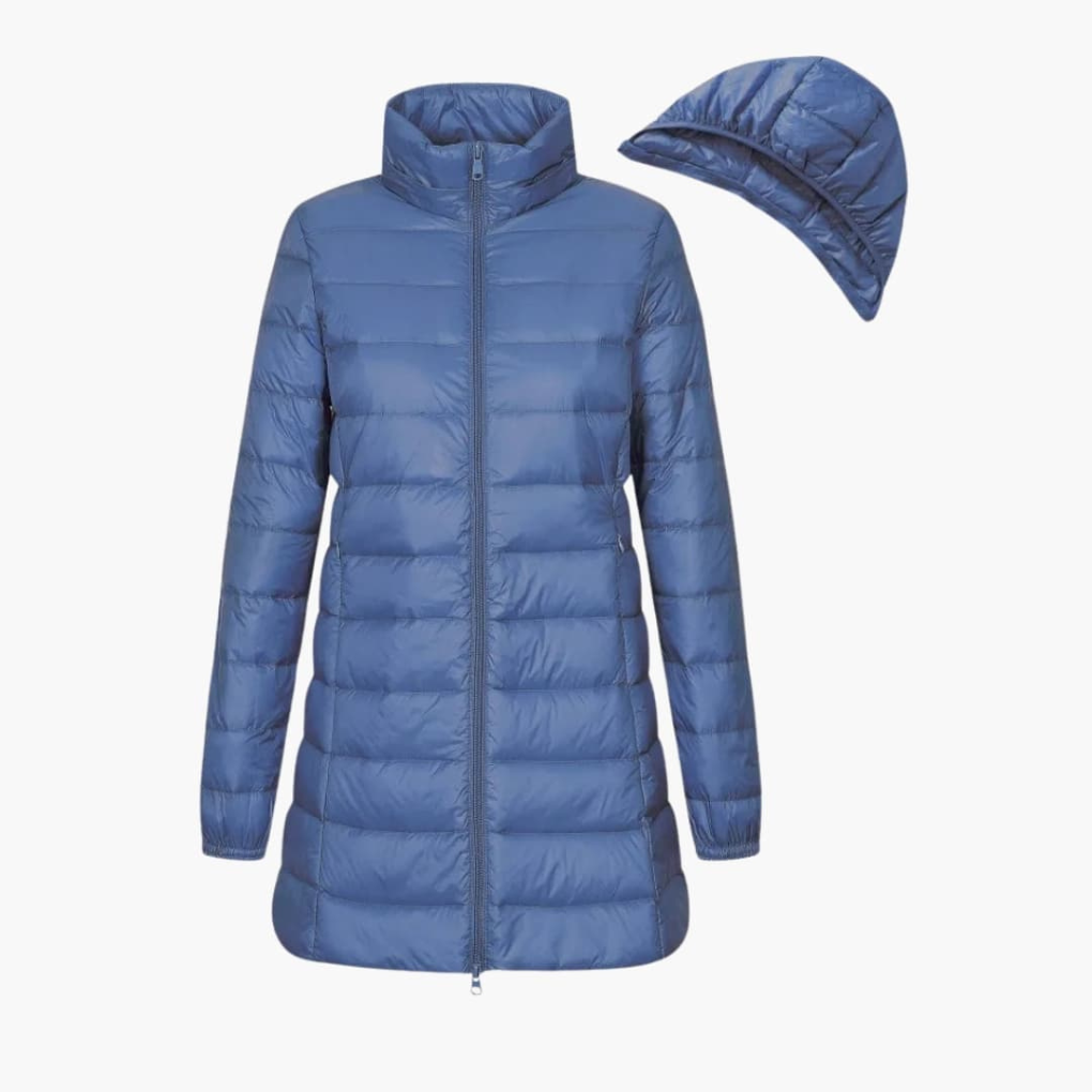 Chaqueta de Invierno de Mujer con Capucha y Corte Largo