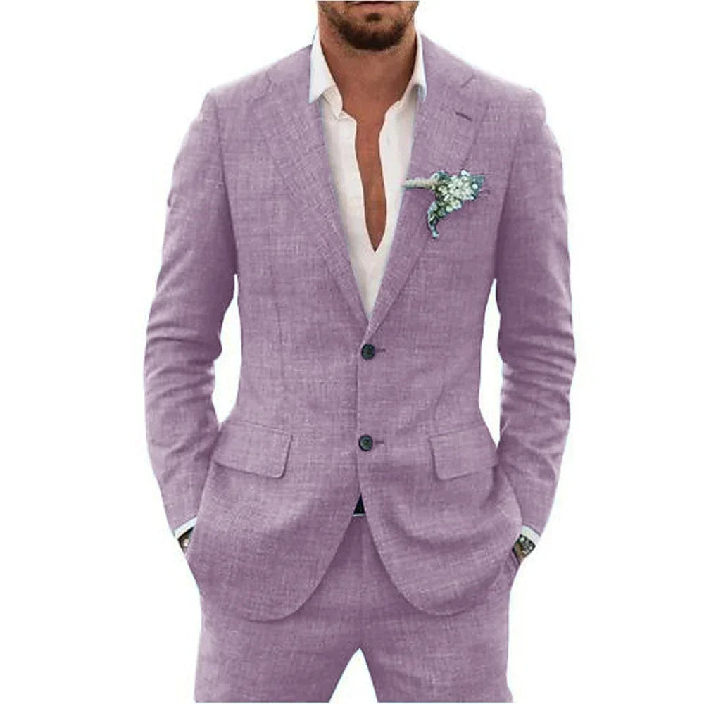 Traje de lino para hombre