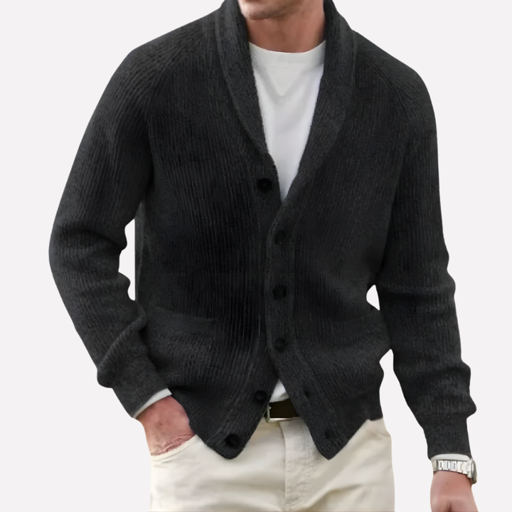 Cardigan de Cuello Chal para Hombres