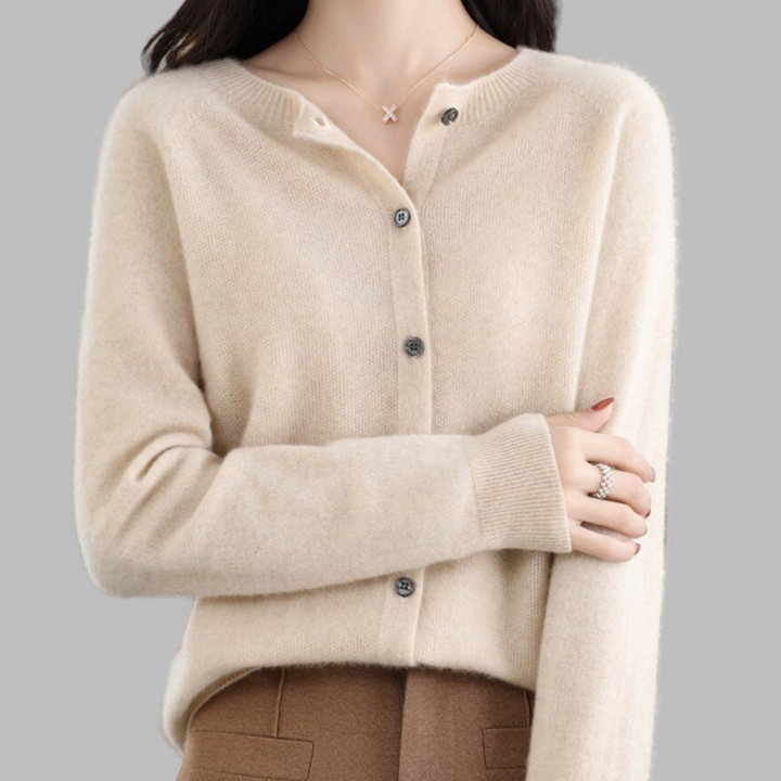 Cardigan de Cuello O para Mujeres