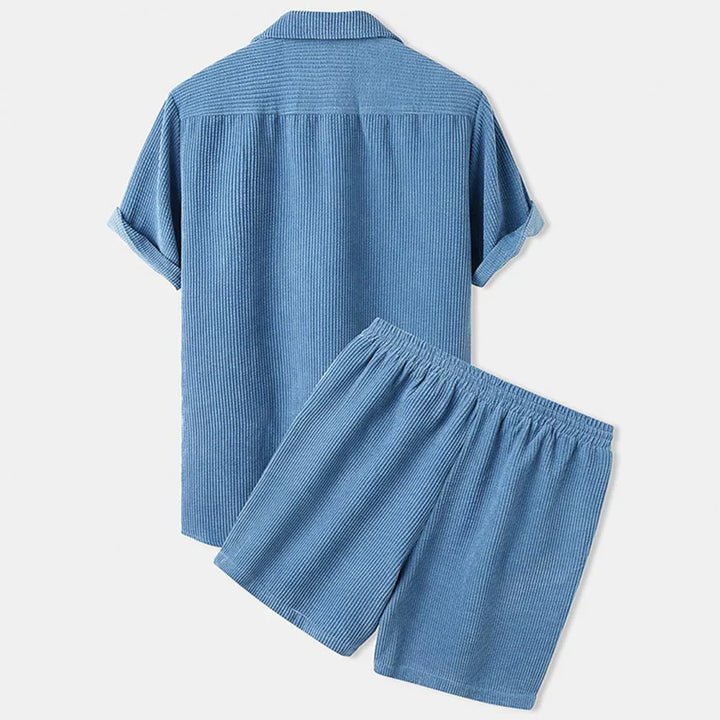 BreezeSet – Conjunto de pantalones cortos de pana para hombre