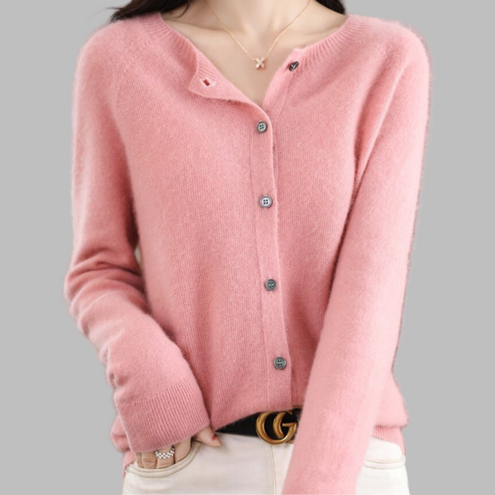 Cardigan de Cuello O para Mujeres