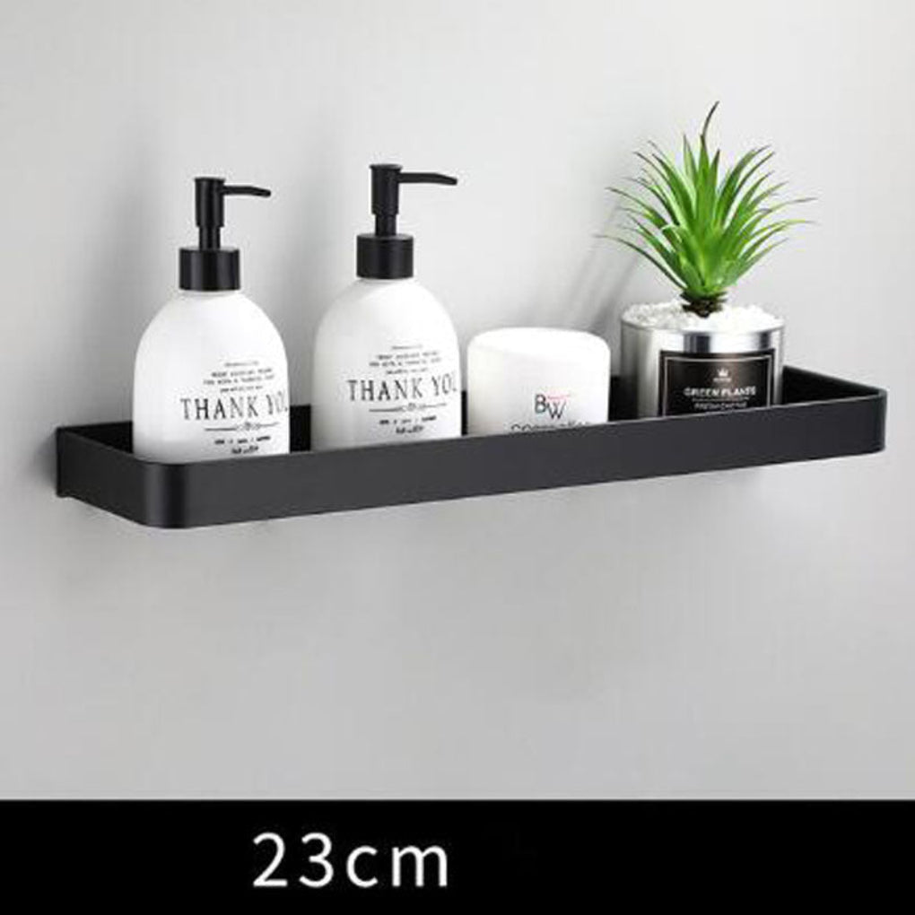 Estante de pared de aluminio negro