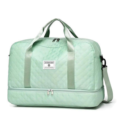 Bolsa de Viaje de Gran Capacidad con Estampado de Rombos