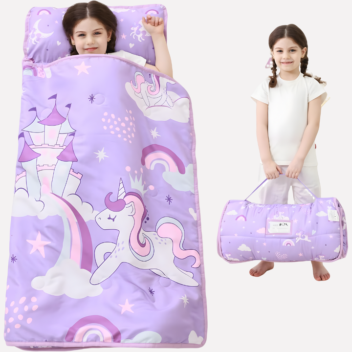 Esterilla de Siesta para Niños Pequeños con Almohada y Manta