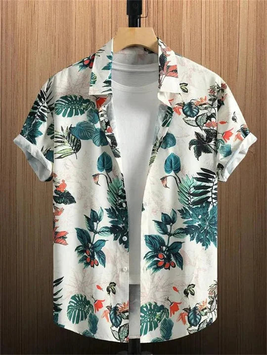 Camisa hawaiana con estampado de flores en 3D