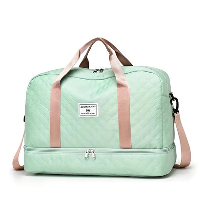 Bolsa de Viaje de Gran Capacidad con Estampado de Rombos