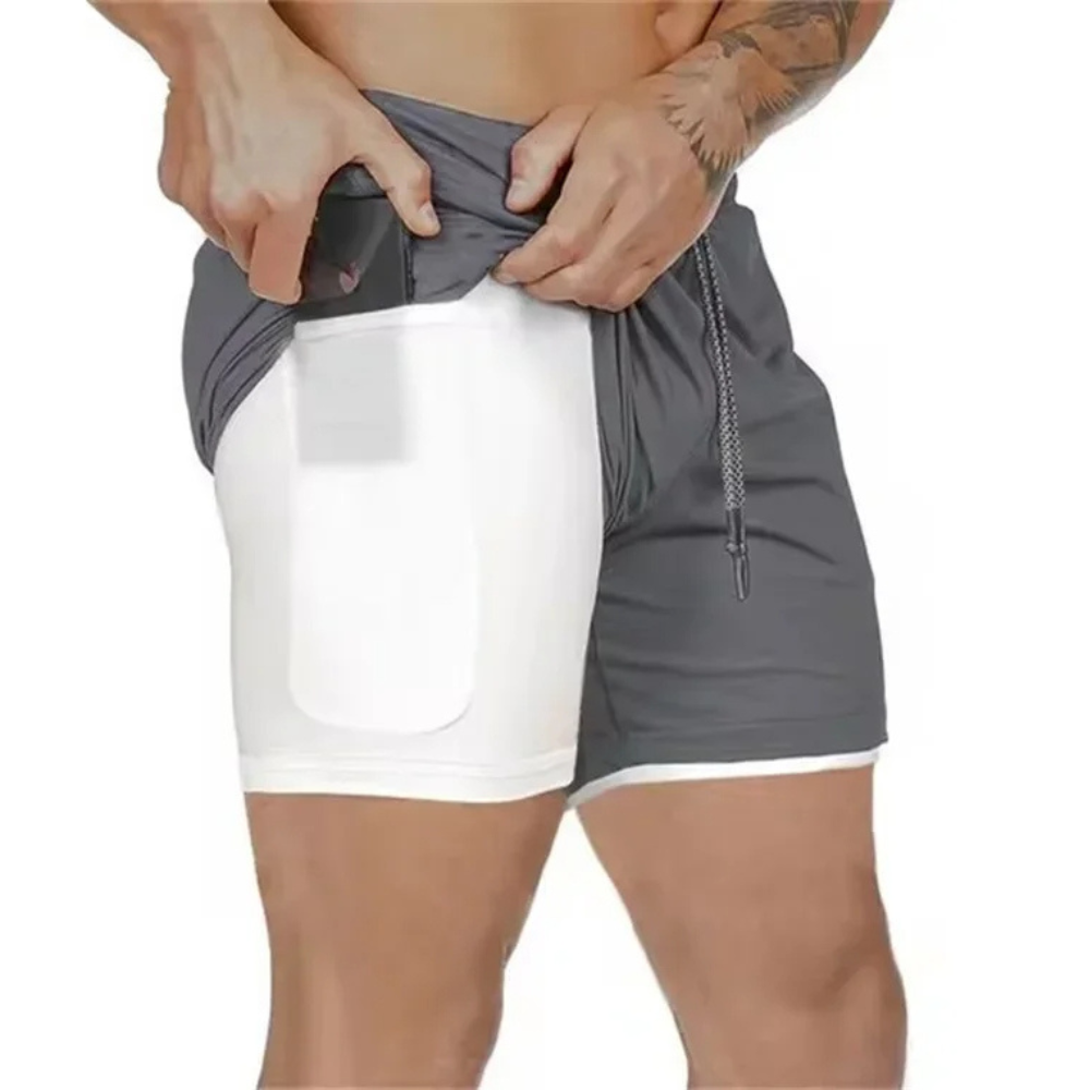 Pantalones cortos deportivos 2 en 1 para hombre: diseñados para el rendimiento y la comodidad
