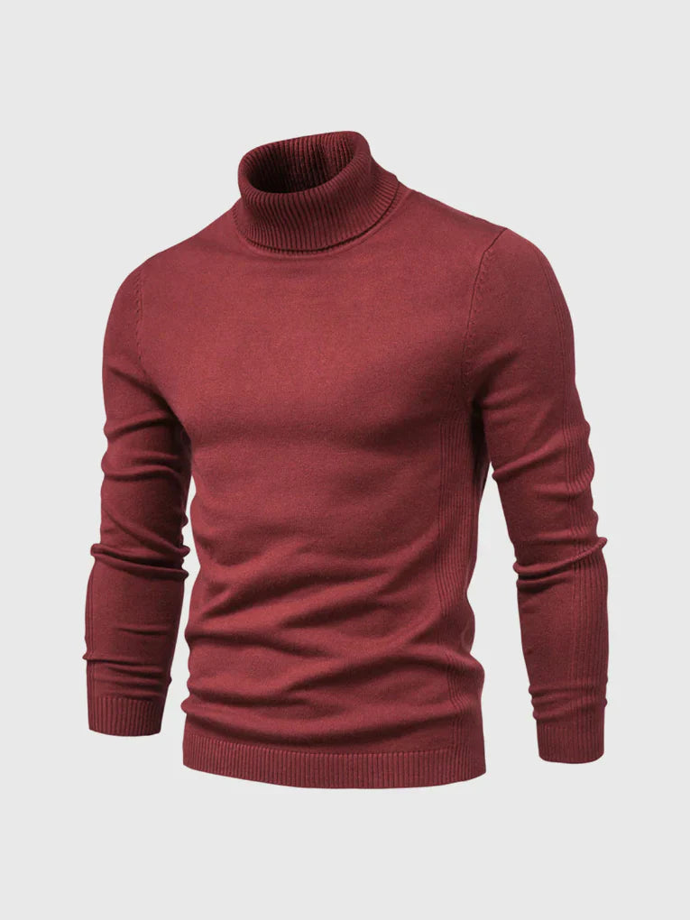 Suéter de Cuello Alto para Hombres – Lavable y Versátil