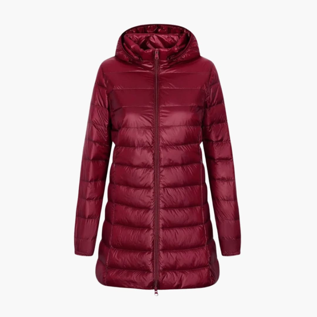 Chaqueta de Invierno de Mujer con Capucha y Corte Largo