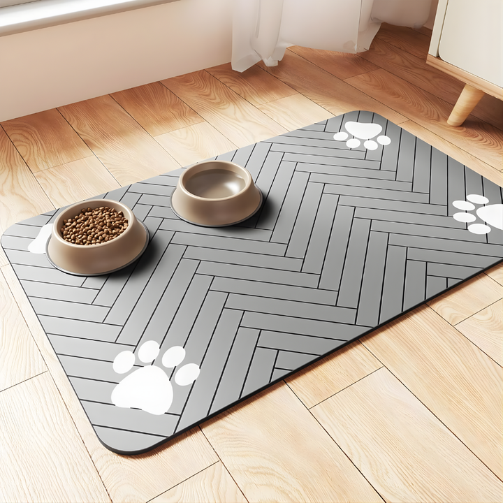 Tapete de Alimentación para Mascotas - Tapete Absorbente para Comida y Agua
