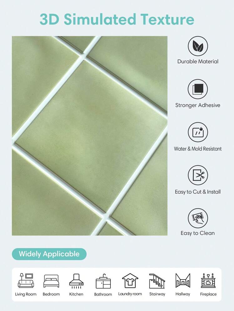 Azulejos de Pared 3D Peel & Stick HomeDeco