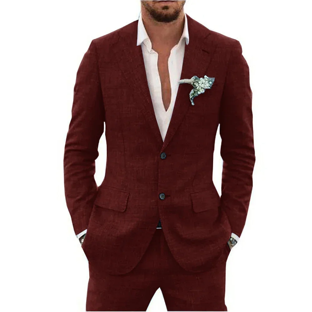 Traje de lino para hombre