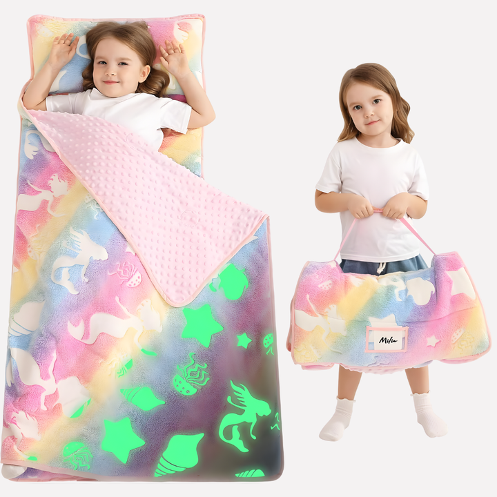 Esterilla de Siesta para Niños Pequeños con Almohada y Manta