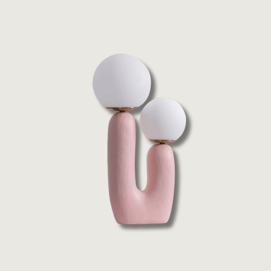 LumiVetro - Lámpara de Mesa Contemporánea de Vidrio y Resina