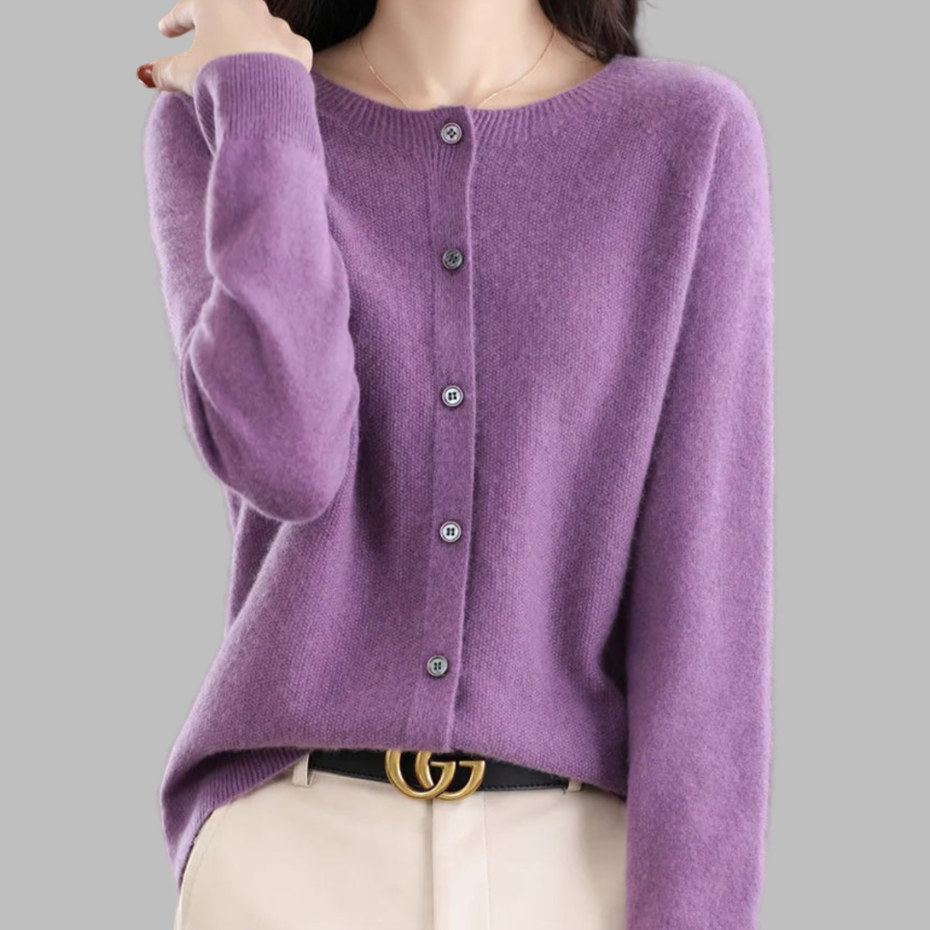 Cardigan de Cuello O para Mujeres