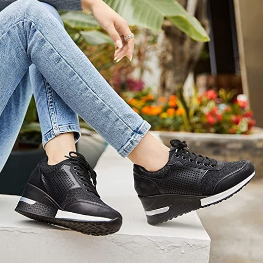 Zapatillas de cuña elevadas para mujer