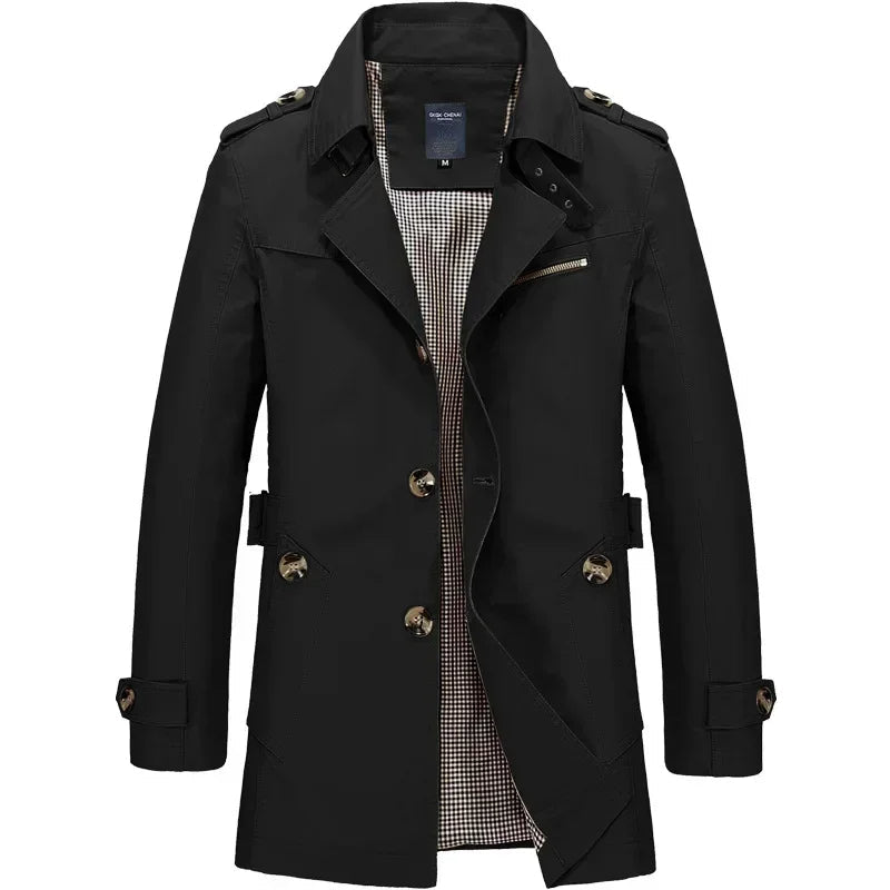 Chaqueta cortavientos clásica de negocios para hombre