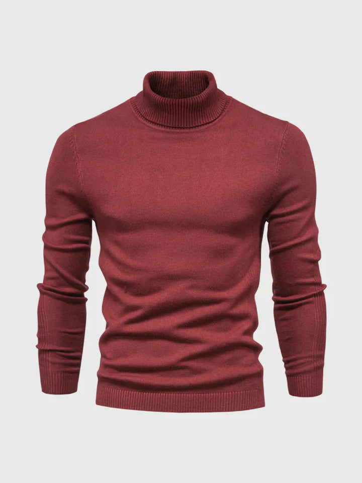 Suéter de Cuello Alto para Hombres – Lavable y Versátil