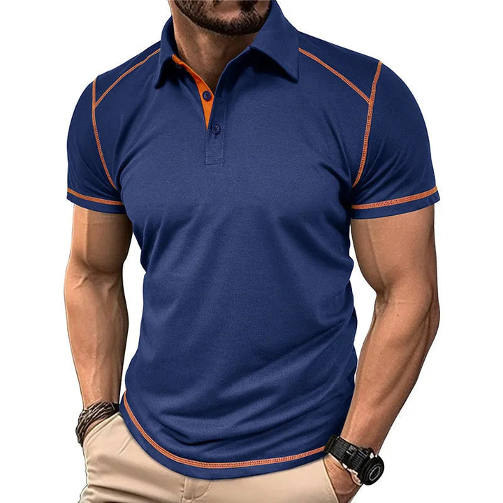 Polo de hombre con bloques de color: diseño clásico y comodidad para el día a día