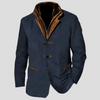 Chaqueta retro de cuello en contraste para hombre