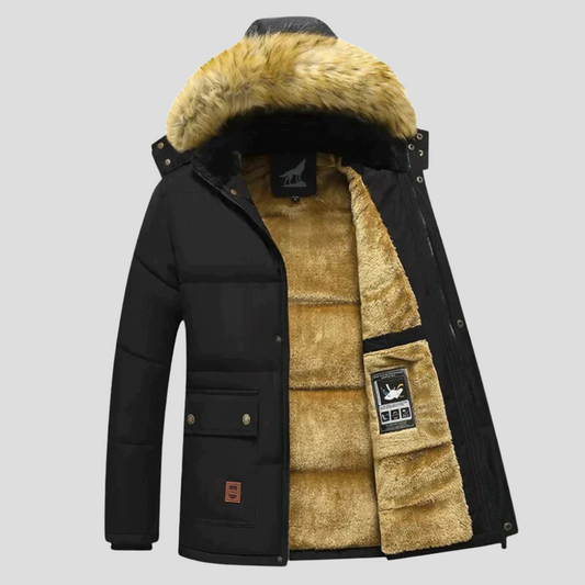 Parka de invierno con capucha extraíble