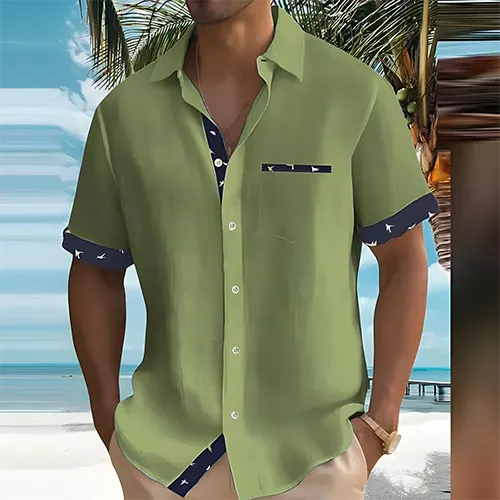 Camisa de verano de manga corta para hombre
