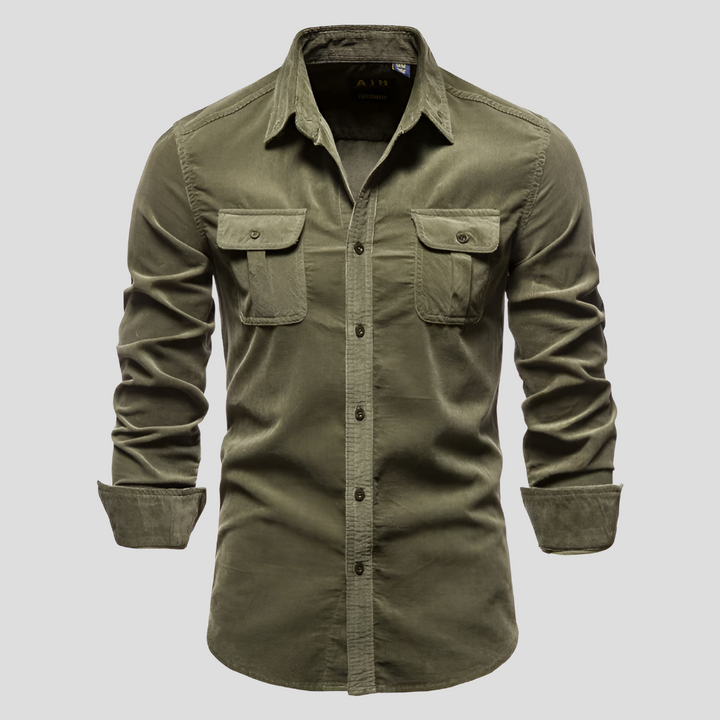 Camisas de Corduroy de Mangas Largas para Hombres