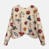 Suéter de Tricot con Flor 3D para Mujeres