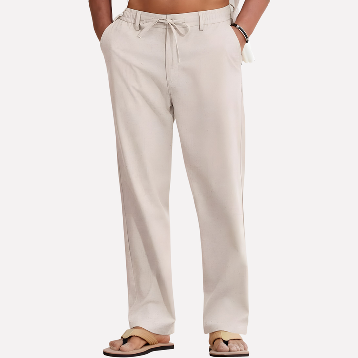 Pantalones de Algodón y Lino para Hombre