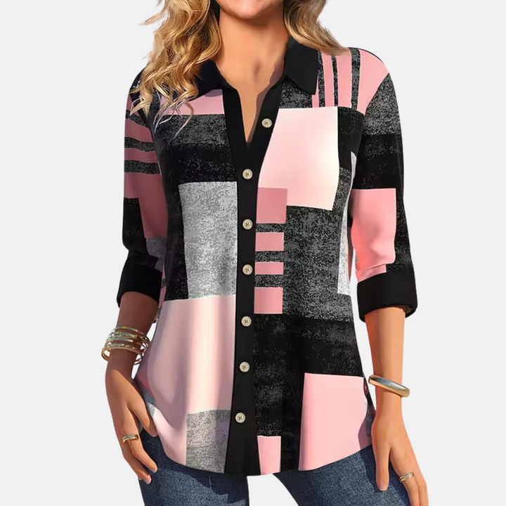 Blusa Casual para Mujer con Patrón a Cuadros