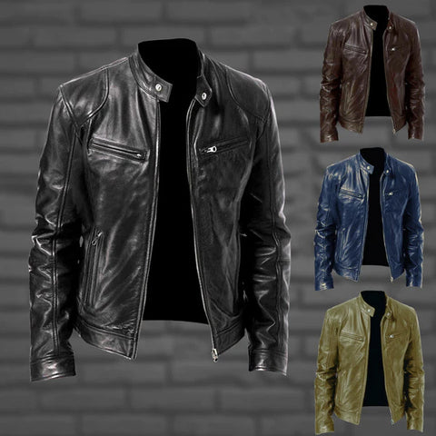 Chaqueta de Cuero Estilizada para Hombre: Elegancia Atemporal para Todas las Estaciones