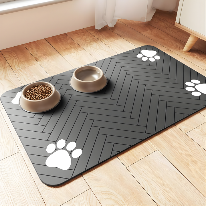 Tapete de Alimentación para Mascotas - Tapete Absorbente para Comida y Agua