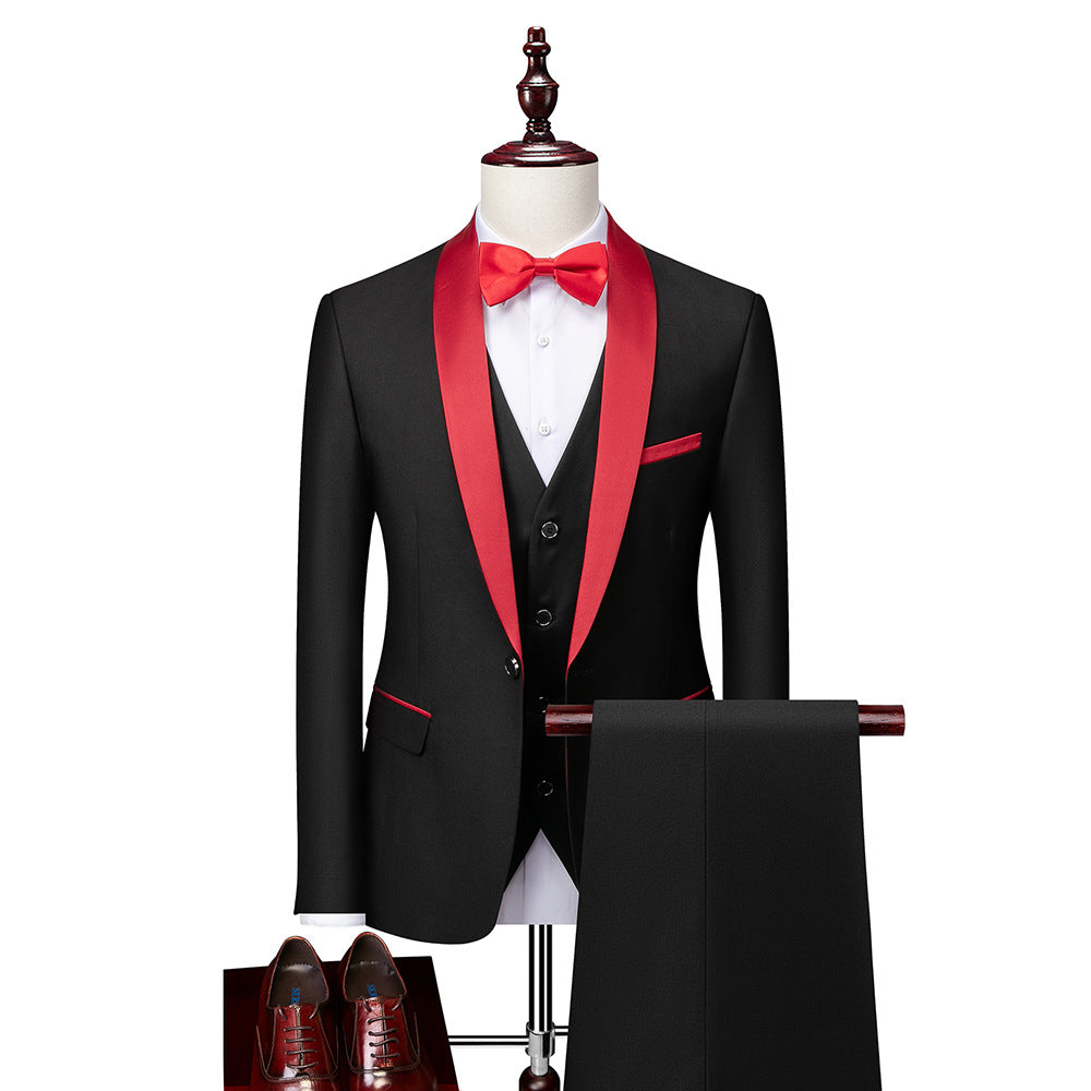 Conjunto de traje slim fit de 3 piezas para hombres