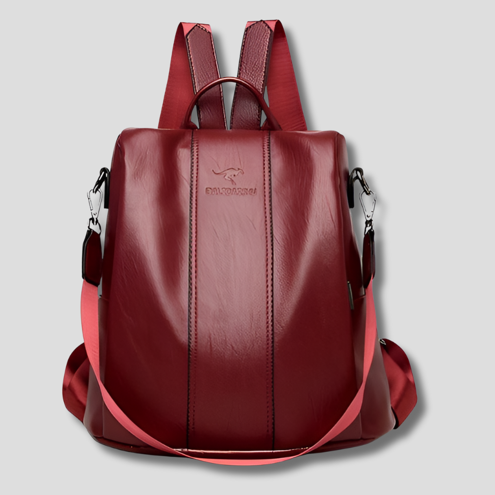 Mochila de cuero antirrobo para mujeres con estilo