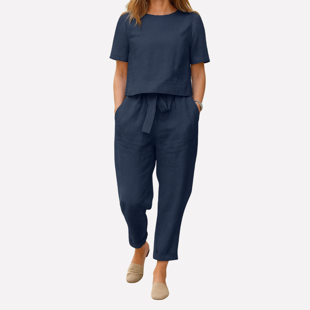Conjunto de Blusa de Manga Larga Casual y Pantalones para Mujeres