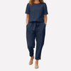 Conjunto de Blusa de Manga Larga Casual y Pantalones para Mujeres