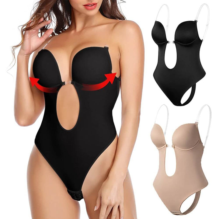 Faja con espalda abierta y escote en V profundo