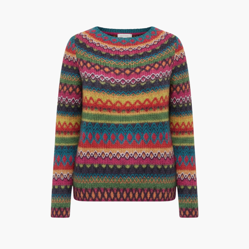 Suéter de Tricot para Mujeres con Cuello Redondo