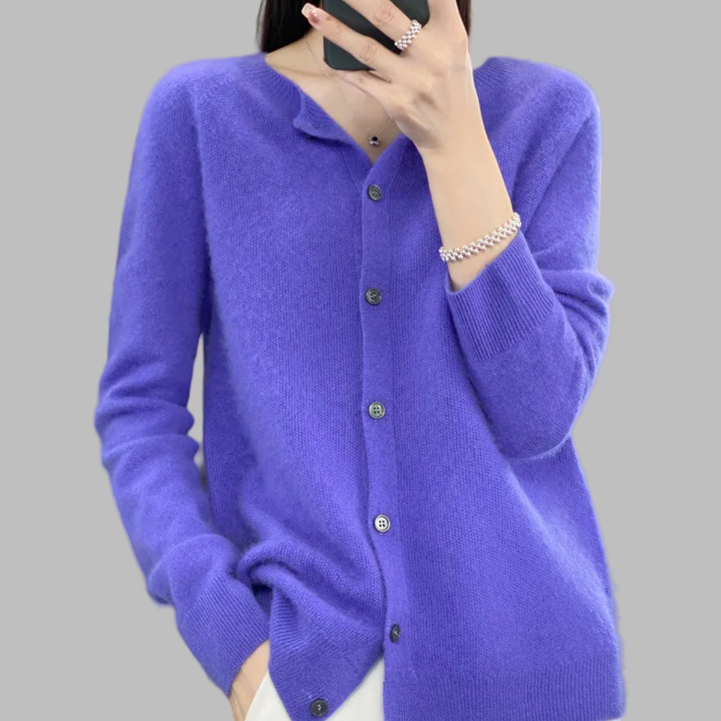 Cardigan de Cuello O para Mujeres