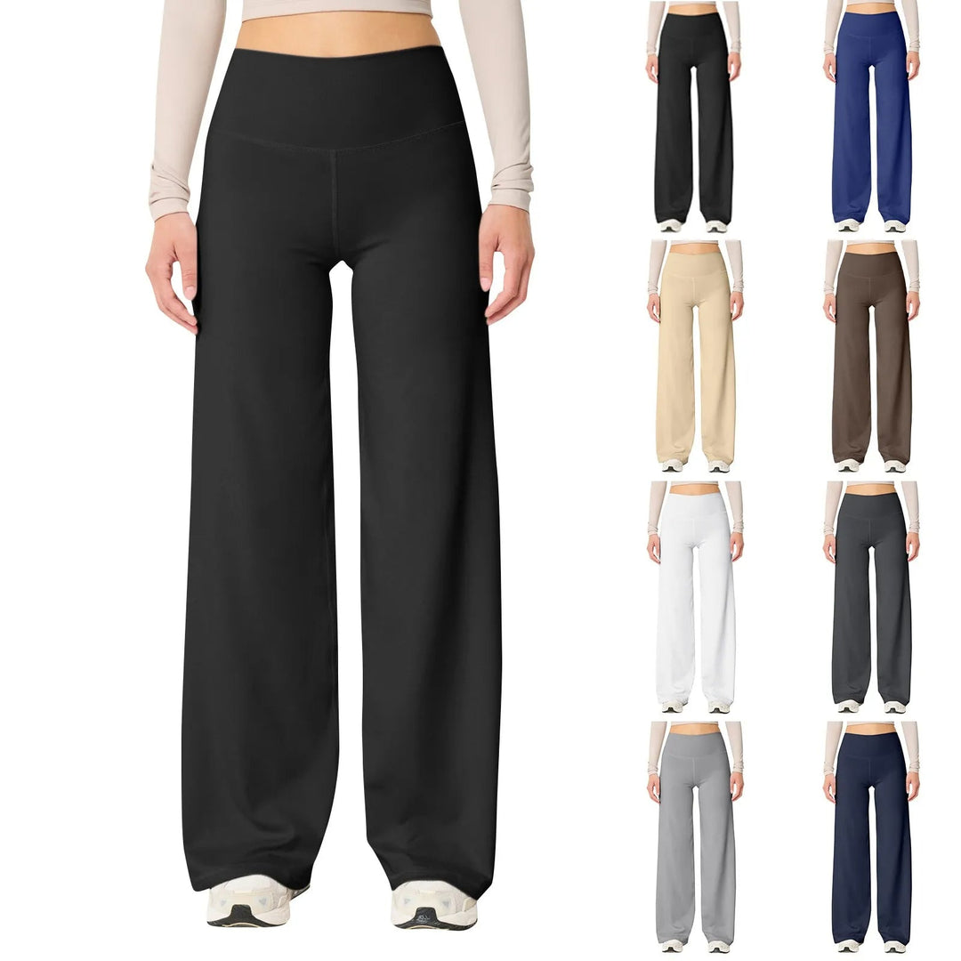 Pantalones de yoga elásticos de cintura alta para mujer: corte favorecedor y comodidad durante todo el día