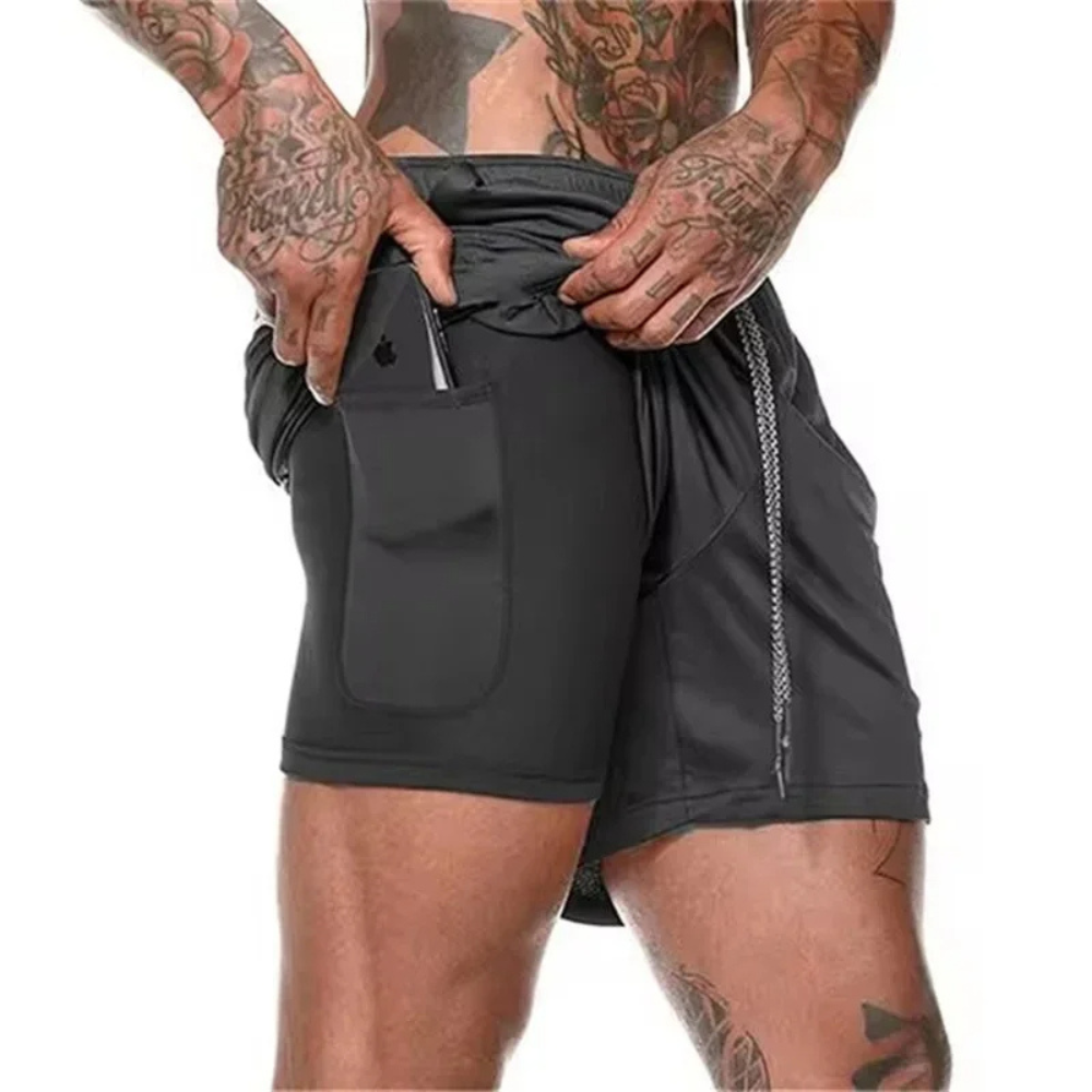 Pantalones cortos deportivos 2 en 1 para hombre: diseñados para el rendimiento y la comodidad